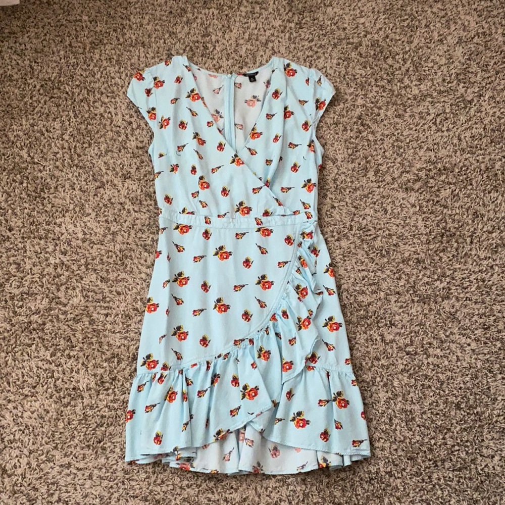 J crew mercantile blue floral print dress size 6